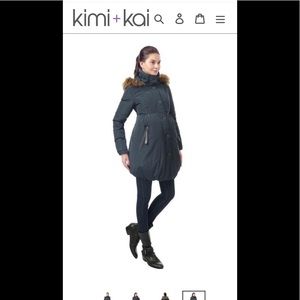 Beautiful Navy Maternity Coat